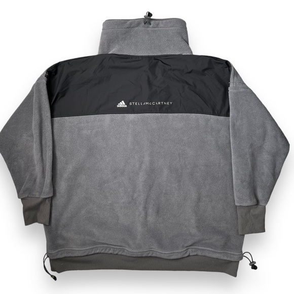 Adidas by Stella McCartney Black and Grey 1/4 Zip Fleece Jacket | EUC Size XL - Picture 7 of 11